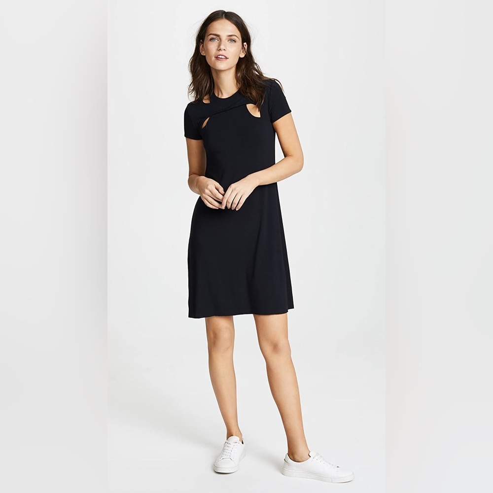 Bailey 44 Daylily Layered Cut Out Black Dress